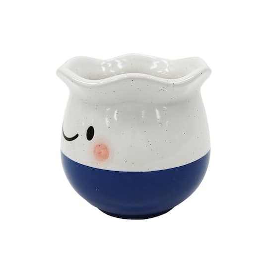 4" Spring Ceramic Smile Planter by Creatology